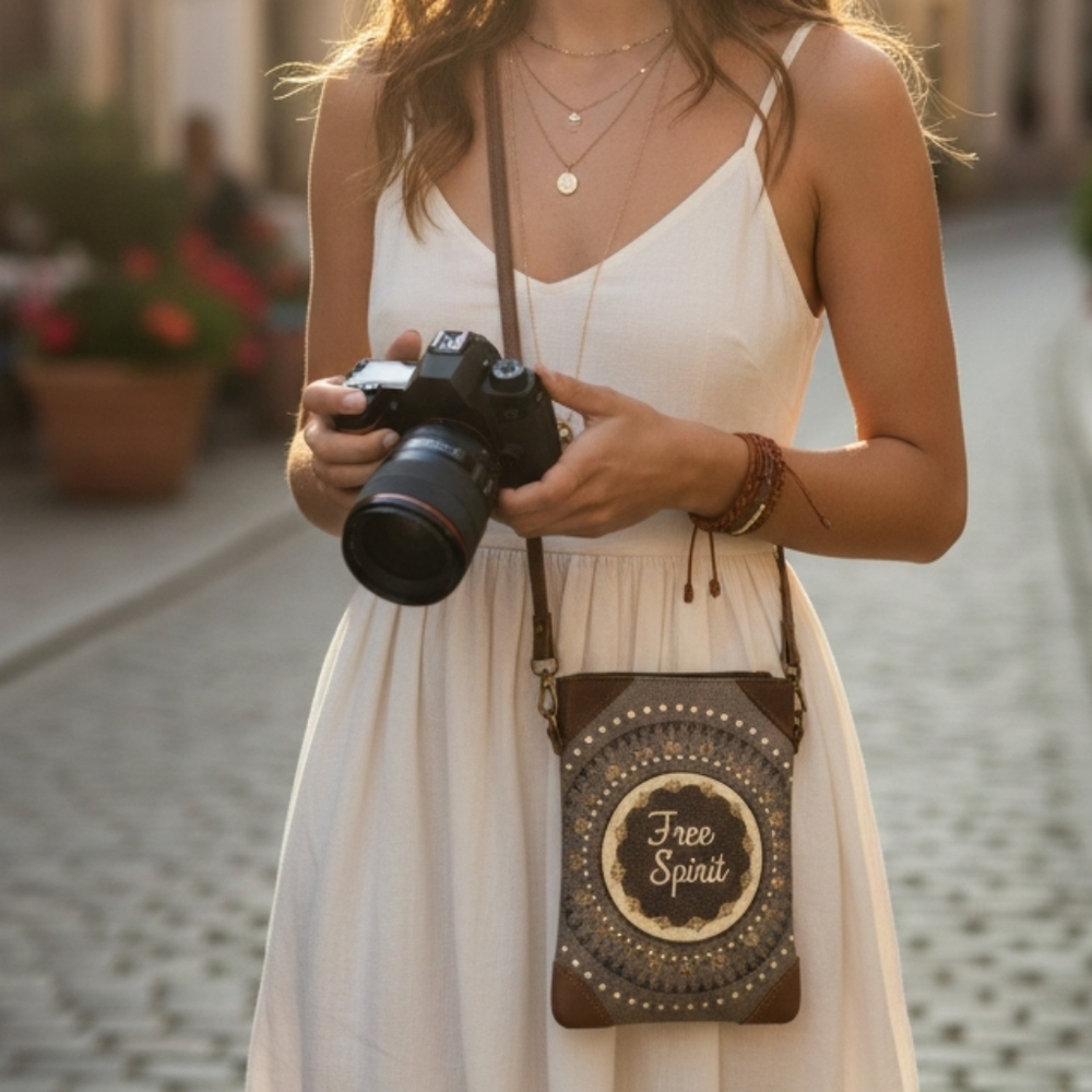 🛍️ Bundle Savings👜 Mona B "Free Spirit" Canvas Crossbody 👜 - Picture 3 of 5